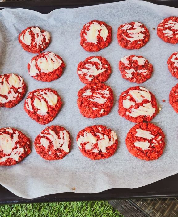 Red Velvet & Oat Cookies.Red Velvet Oatmeal Cookies, Oatmeal Cookies,Red Velvet Cookies,Cookies